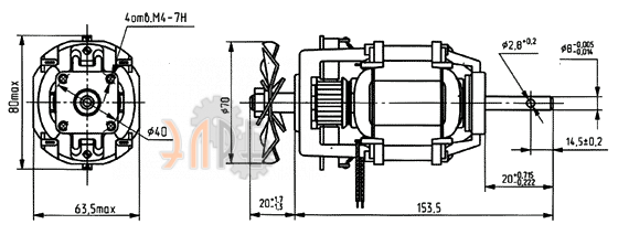 Коллекторный электродвигатель ДК70-180-12 180Вт цена