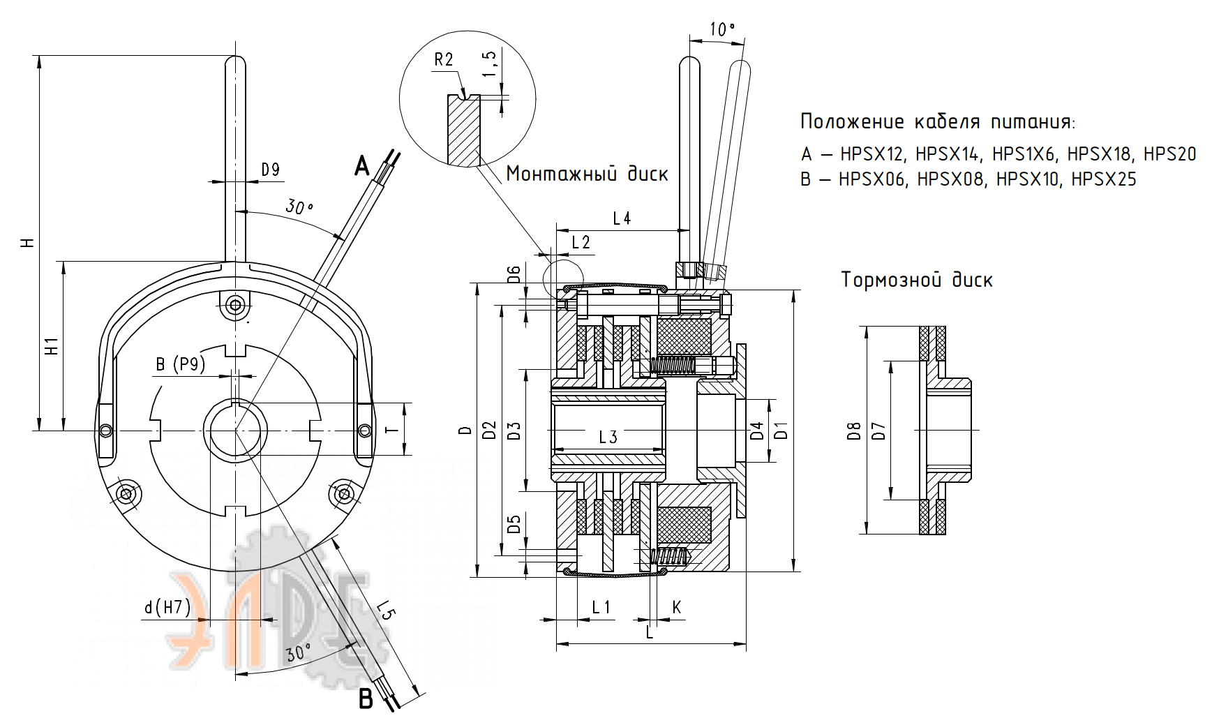 Схема и чертеж Cantoni HPSX10