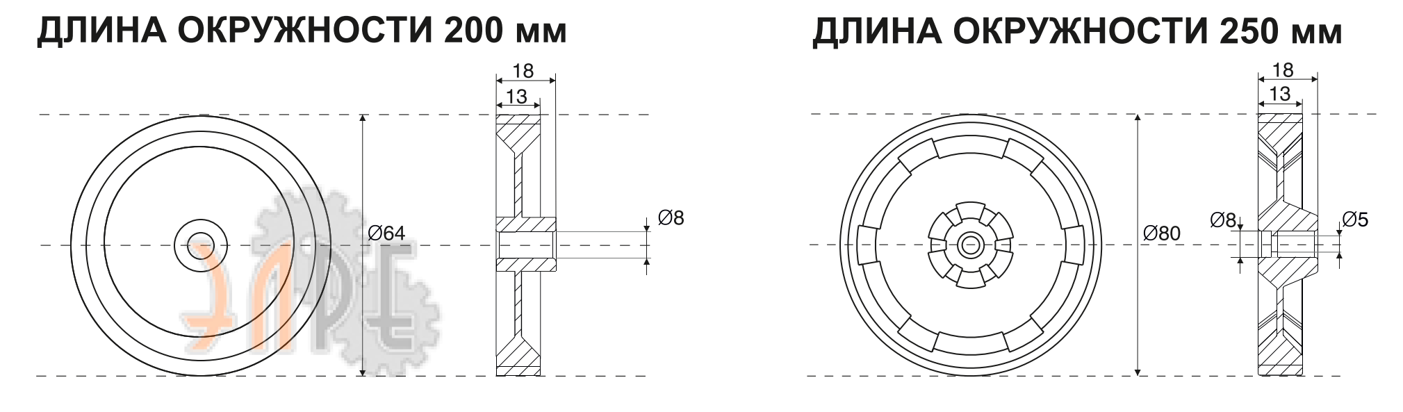 Схема и габаритные размеры мерное колесо