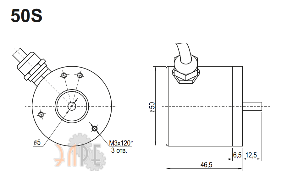 Схема и габаритные размеры сервофланец