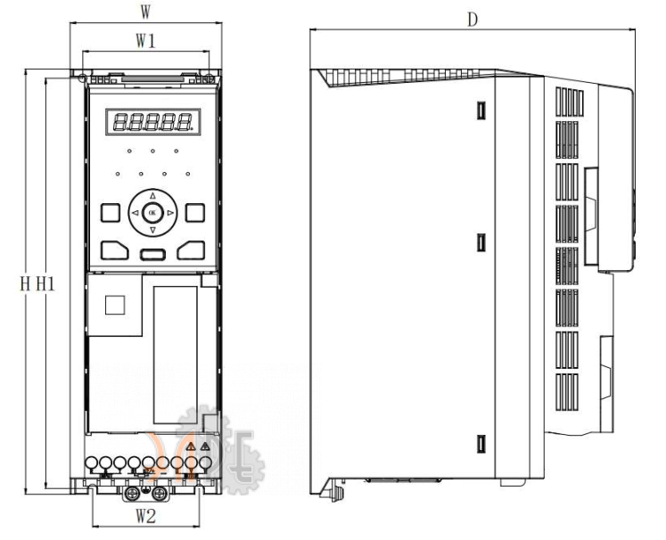 Габаритные размеры Innovert IMD402U43E 4 кВт