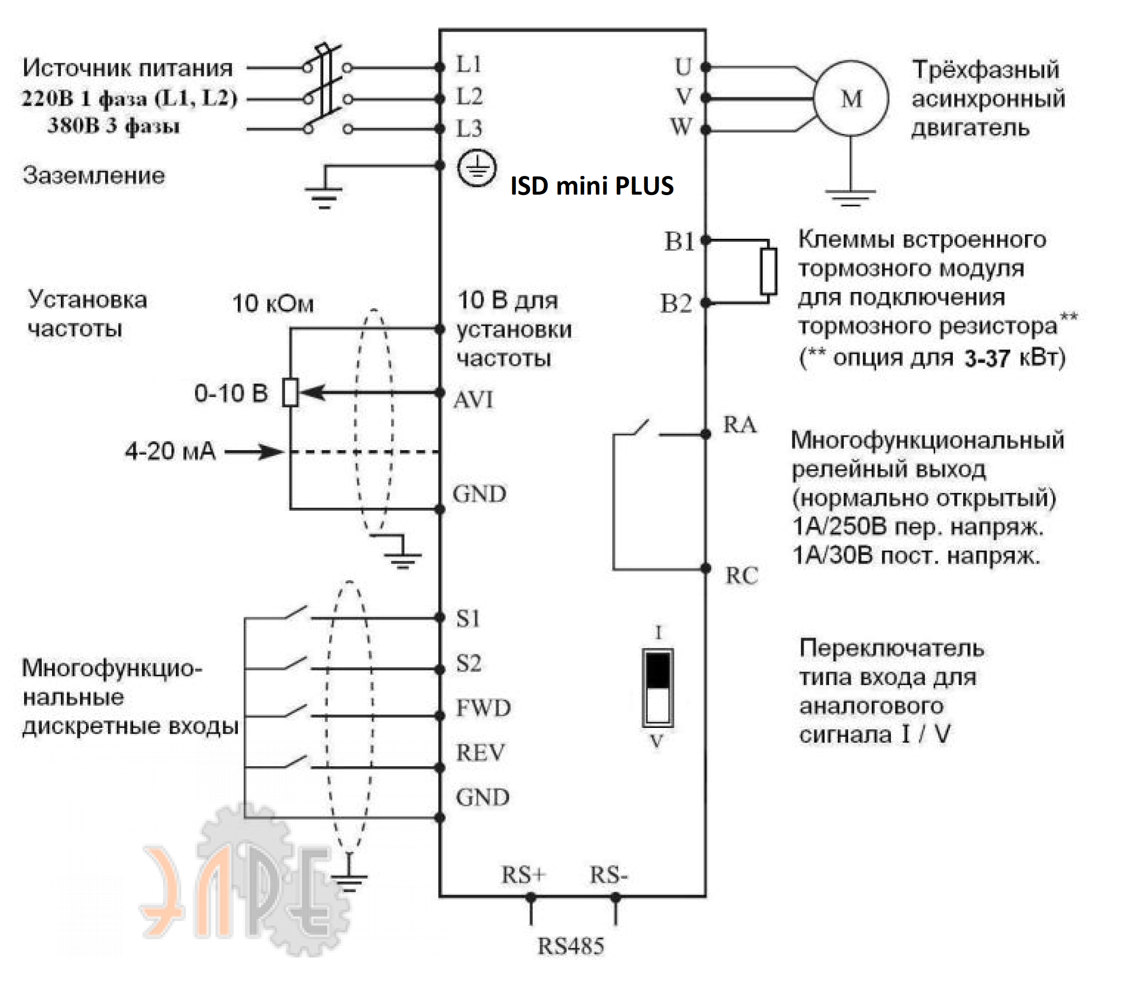Схема электрического подключения