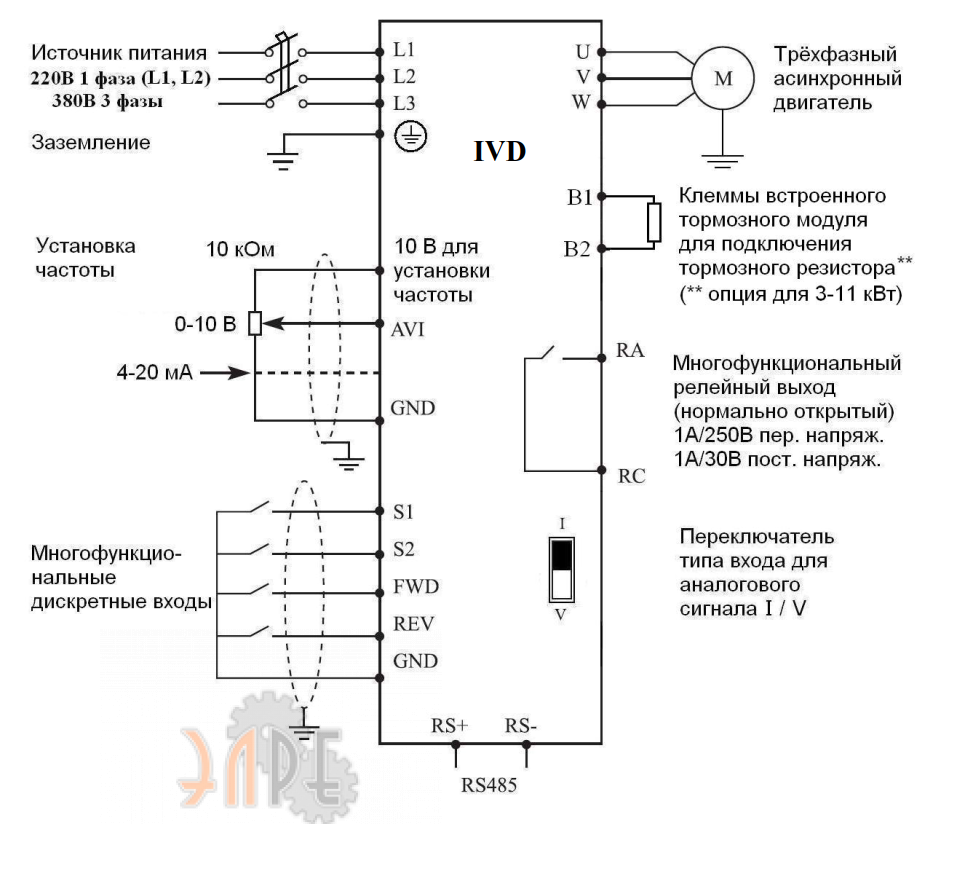 Схема электрического подключения