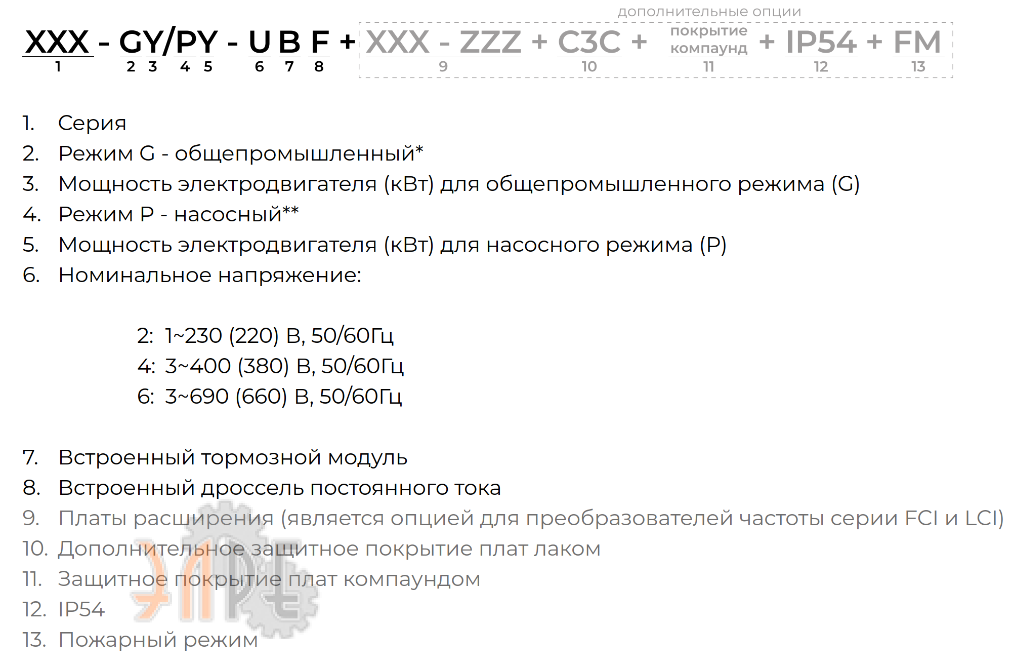 Расшифровка наименования Instart FCI