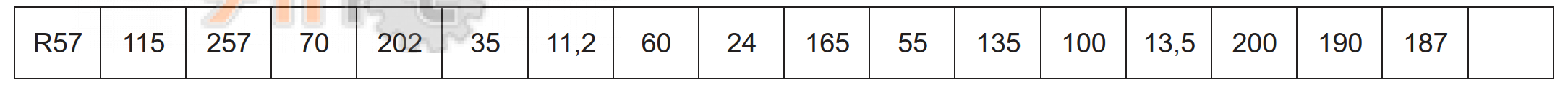 Габаритные размеры R57-5.82-AM132B14