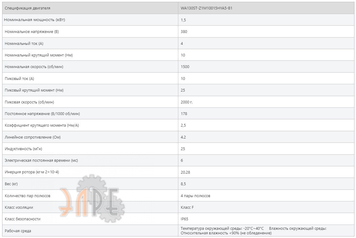 Технические характеристики Weiguang WA130ST-Z1M10015HYA5-B1