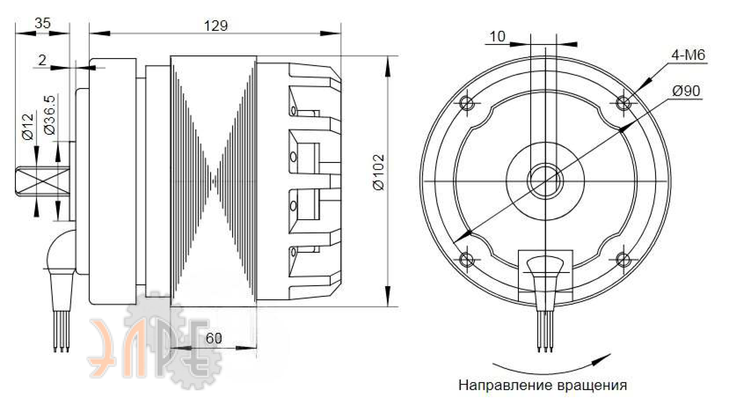 Схема и габаритные размеры