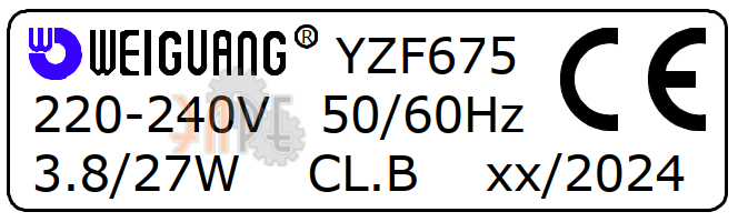 Информация на шильде Weiguang YZF675