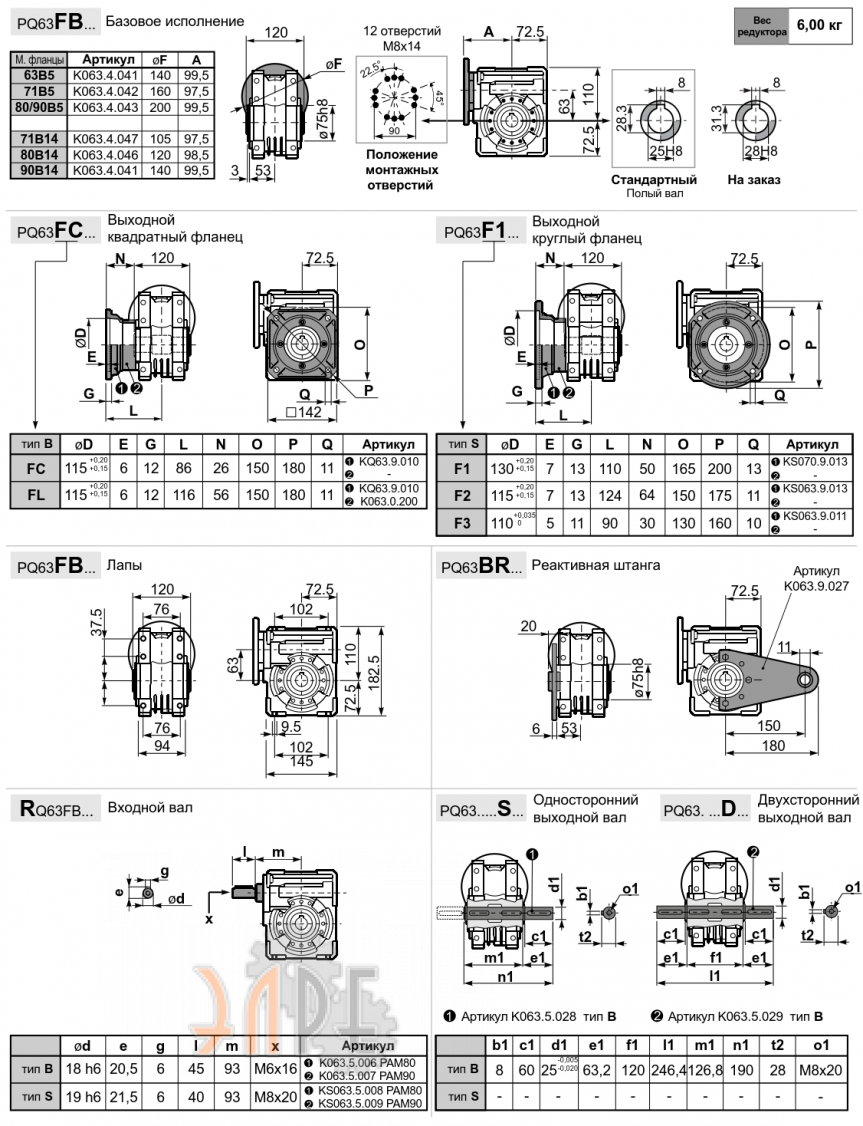 Габаритные размеры INNOVARI Q63